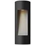 2_Luna 16" High Satin Black Socketed Outdoor Wall Light more views