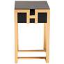 Luna 19" Wide Black and Gold 1-Drawer End Table