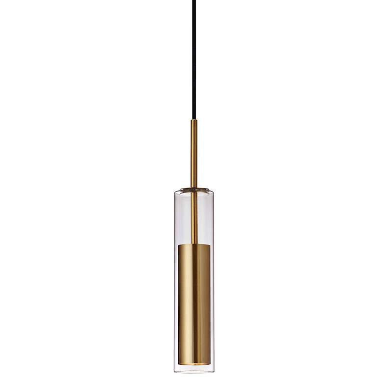 Image 2 Luna 2.5" Wide Aged Brass 6W LED Pendant
