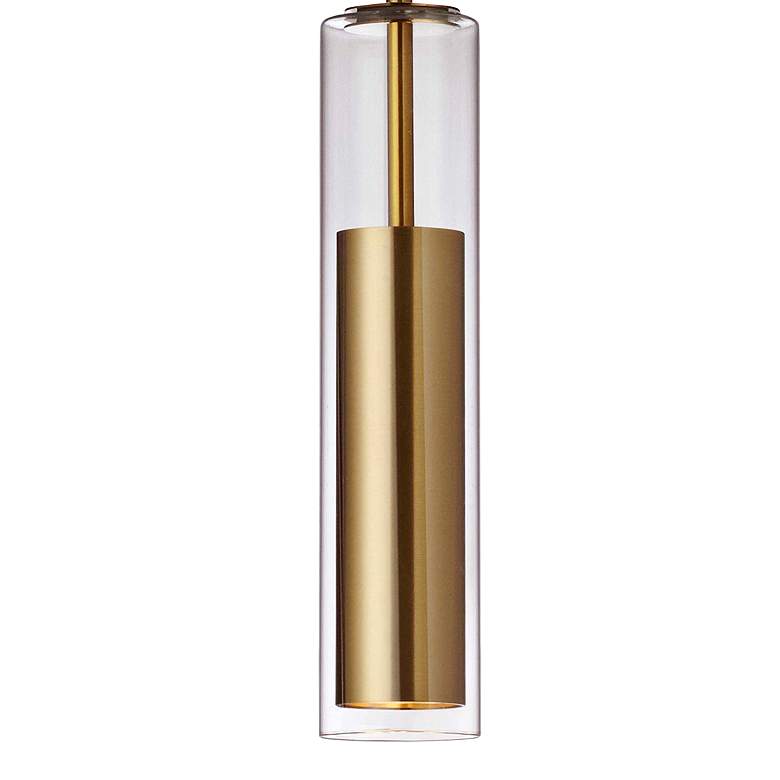 Image 3 Luna 2.5" Wide Aged Brass 6W LED Pendant more views