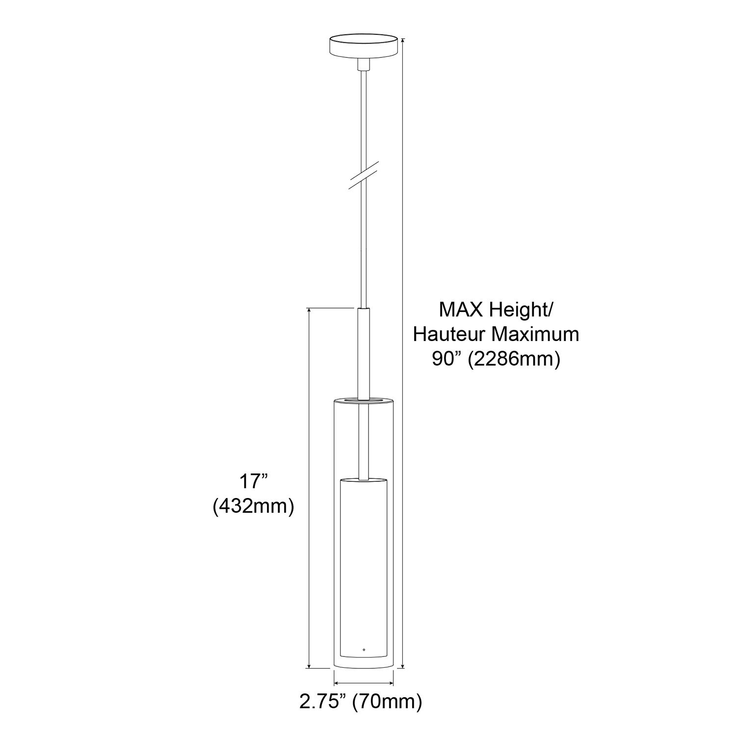 Image 3 Luna 2.5" Wide White 6W LED Pendant more views