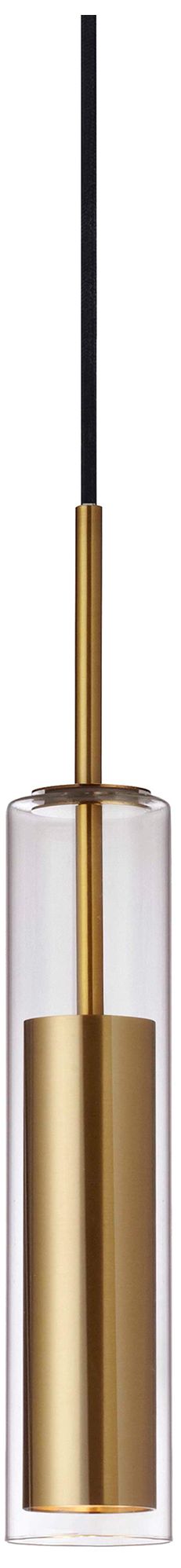 Image 2 Luna 2.5" Wide Aged Brass 6W LED Pendant