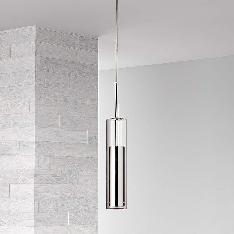 Image 1 Luna 2 1/2" Wide Polished Chrome LED Mini Pendant
