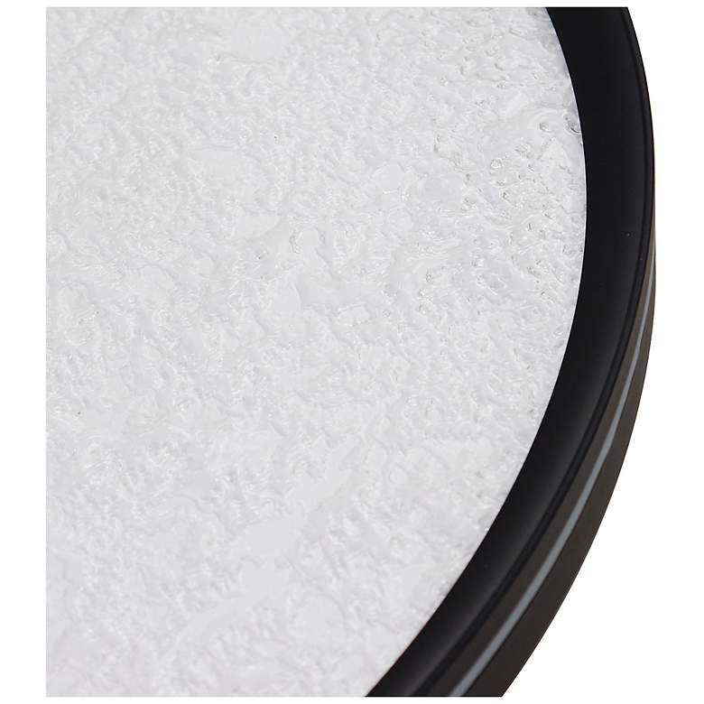 Image 7 Luna 20" Wide Black Flush Mount w/ Textured Clear Shade more views