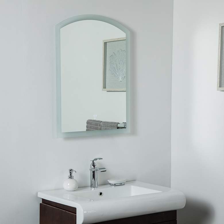 Image 1 Luna 23 1/2" x 31 1/2" Arch Top Backlit LED Wall Mirror