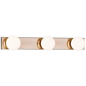 Image2 of Luna 23" Wide Brushed Brass 3-Light LED Bath Light