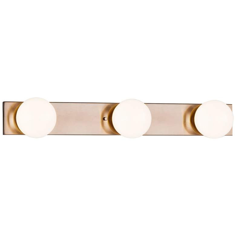 Image 2 Luna 23 inch Wide Brushed Brass 3-Light LED Bath Light