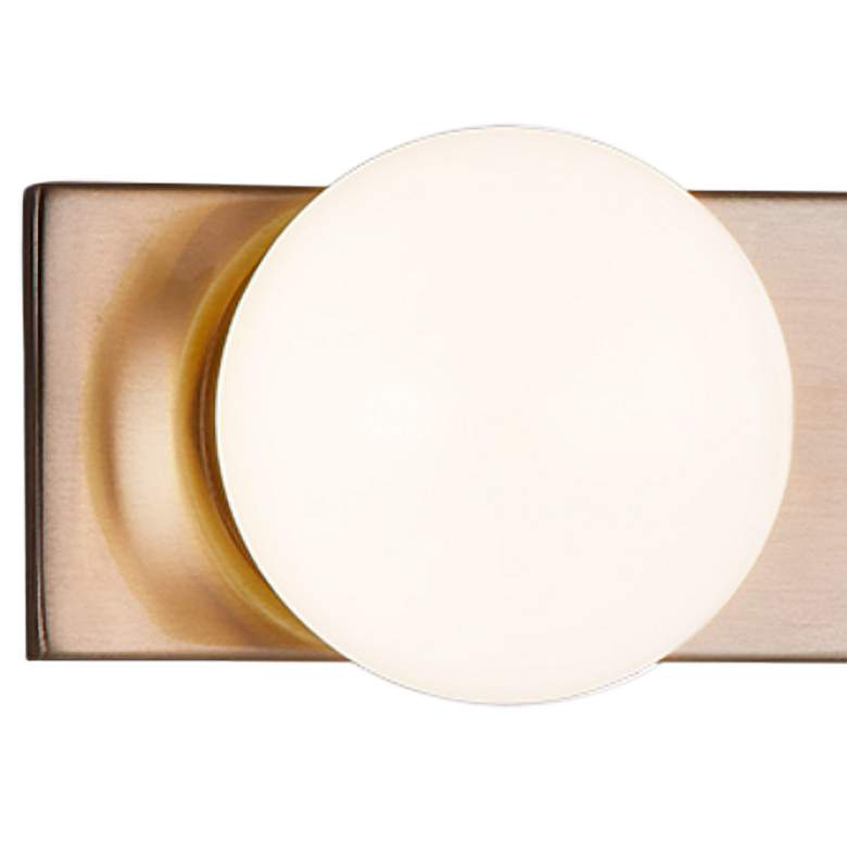 Image 3 Luna 23 inch Wide Brushed Brass 3-Light LED Bath Light more views