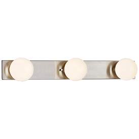 Image2 of Luna 23" Wide Brushed Nickel 3-Light LED Bath Light