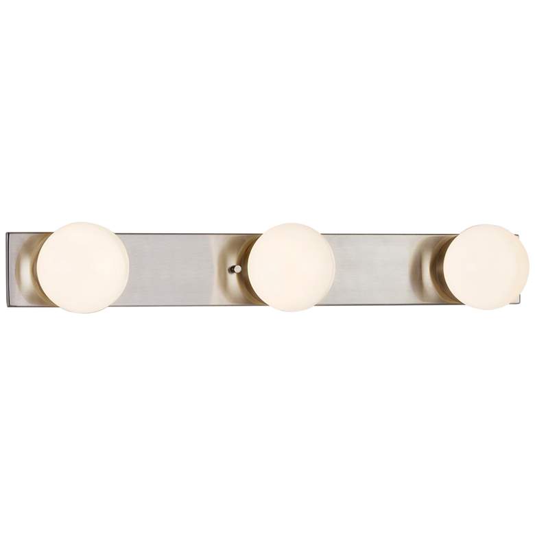 Image 2 Luna 23" Wide Brushed Nickel 3-Light LED Bath Light