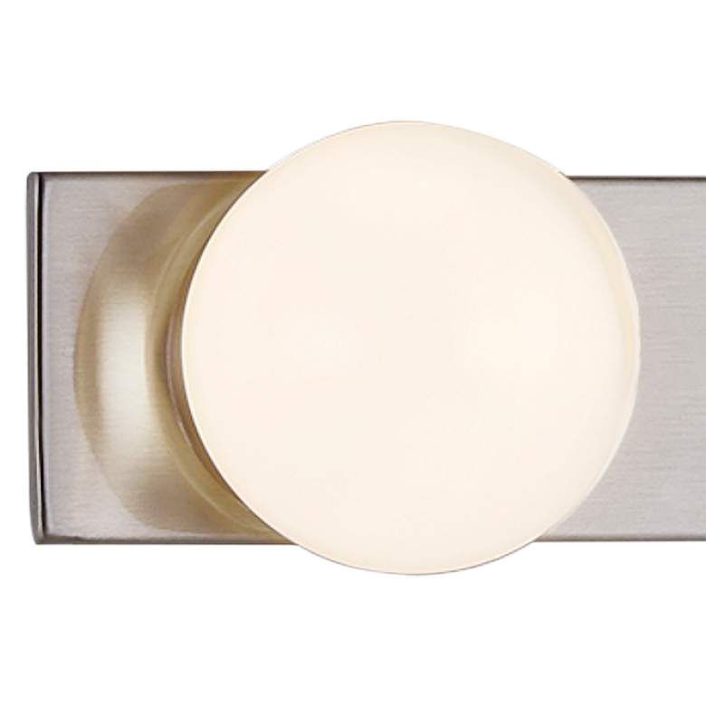 Image 3 Luna 23 inch Wide Brushed Nickel 3-Light LED Bath Light more views