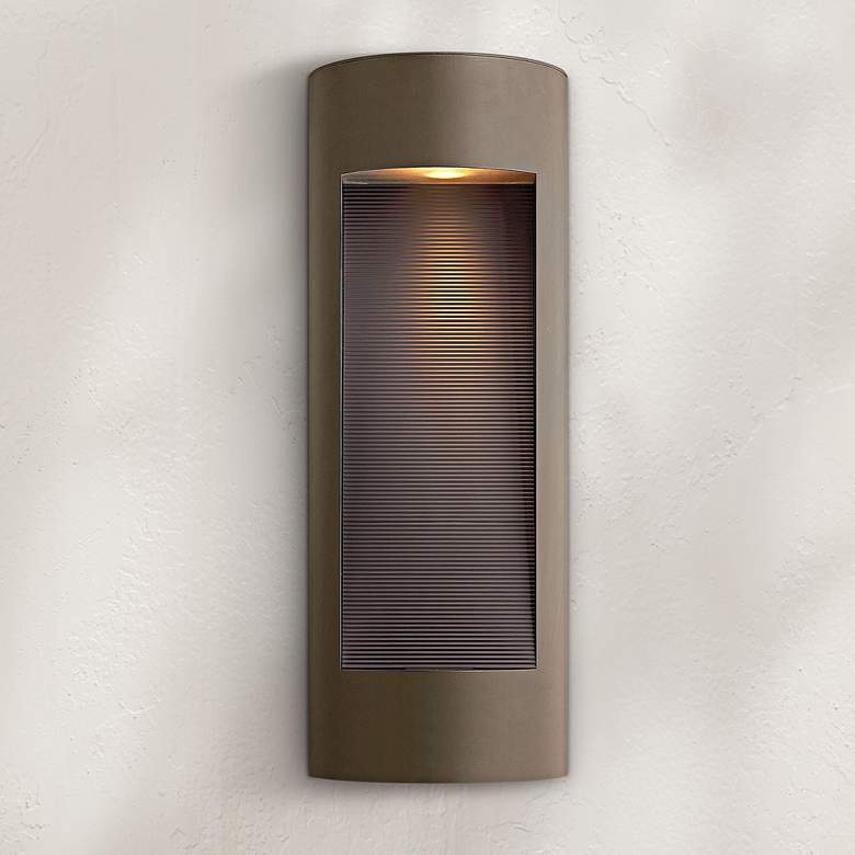 Image 1 Luna 24" High Bronze ADA Integrated LED Outdoor Wall Light