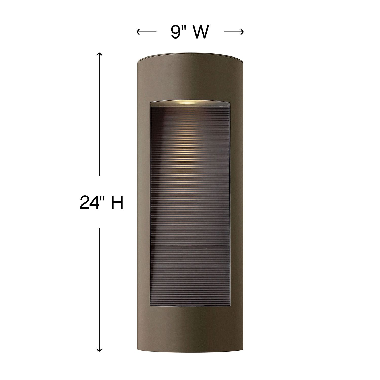 Image 4 Luna 24" High Bronze ADA Integrated LED Outdoor Wall Light more views