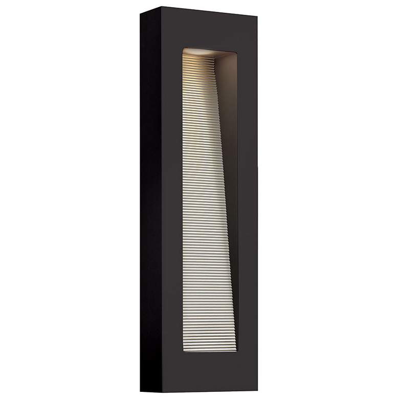 Image 1 Luna 24 inch High Satin Black Socketed Outdoor Wall Light