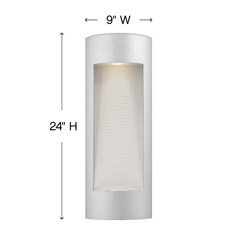 Image 5 Luna 24" High Titanium ADA Integrated LED Outdoor Wall Light more views