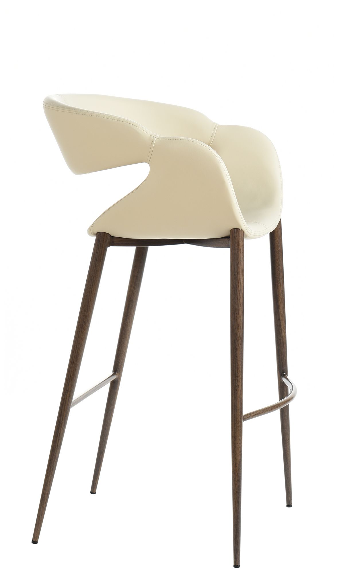 Image 3 Luna 24 x 40.5 Light Beige, Walnut Bar Stool - Set of 2 more views