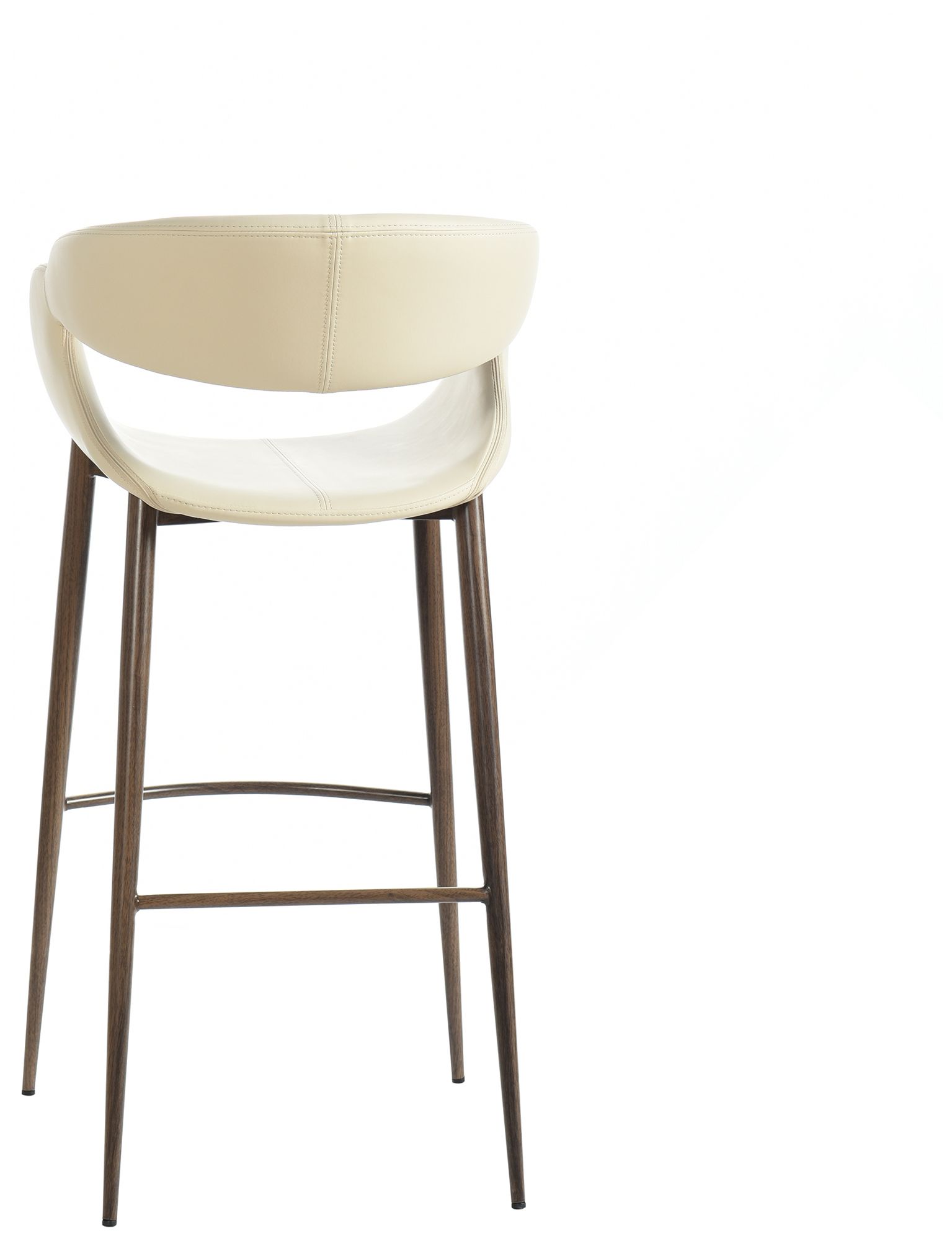 Image 4 Luna 24 x 40.5 Light Beige, Walnut Bar Stool - Set of 2 more views
