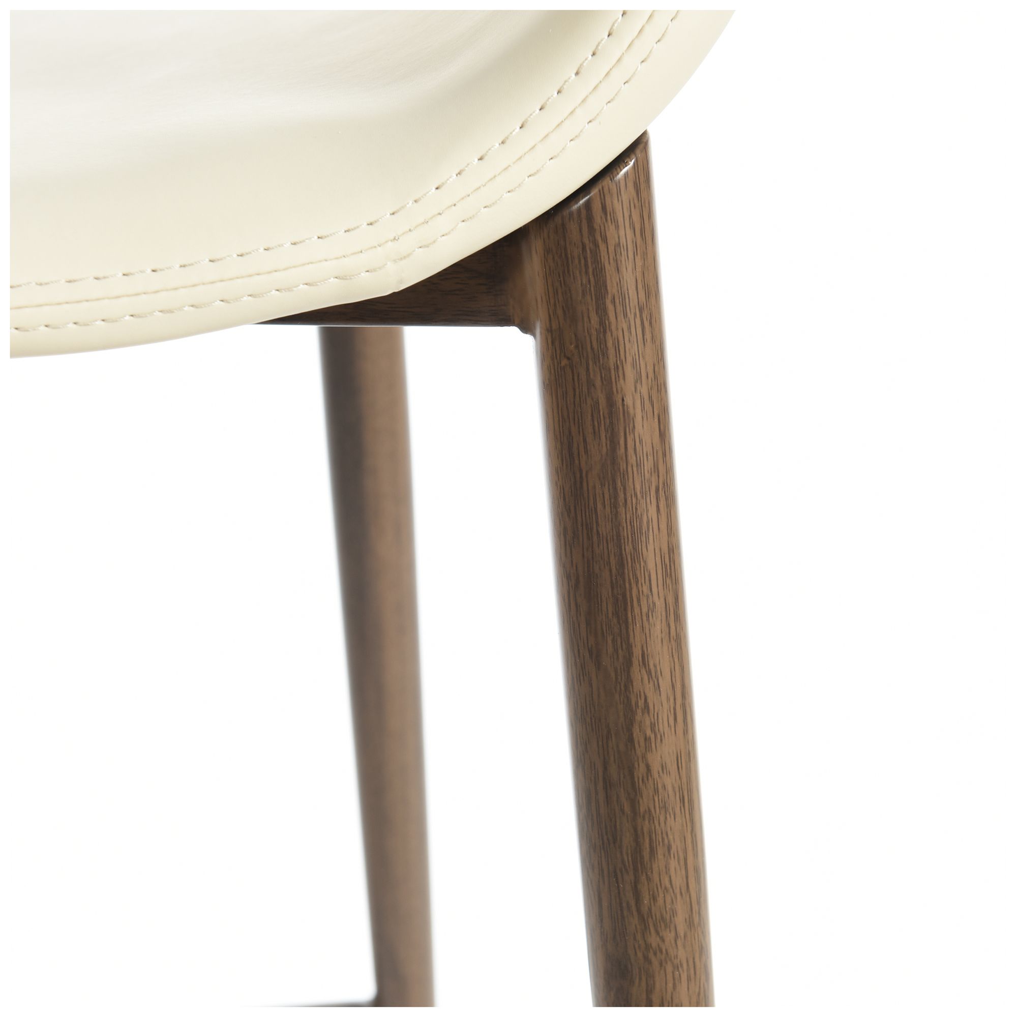 Image 5 Luna 24 x 40.5 Light Beige, Walnut Bar Stool - Set of 2 more views