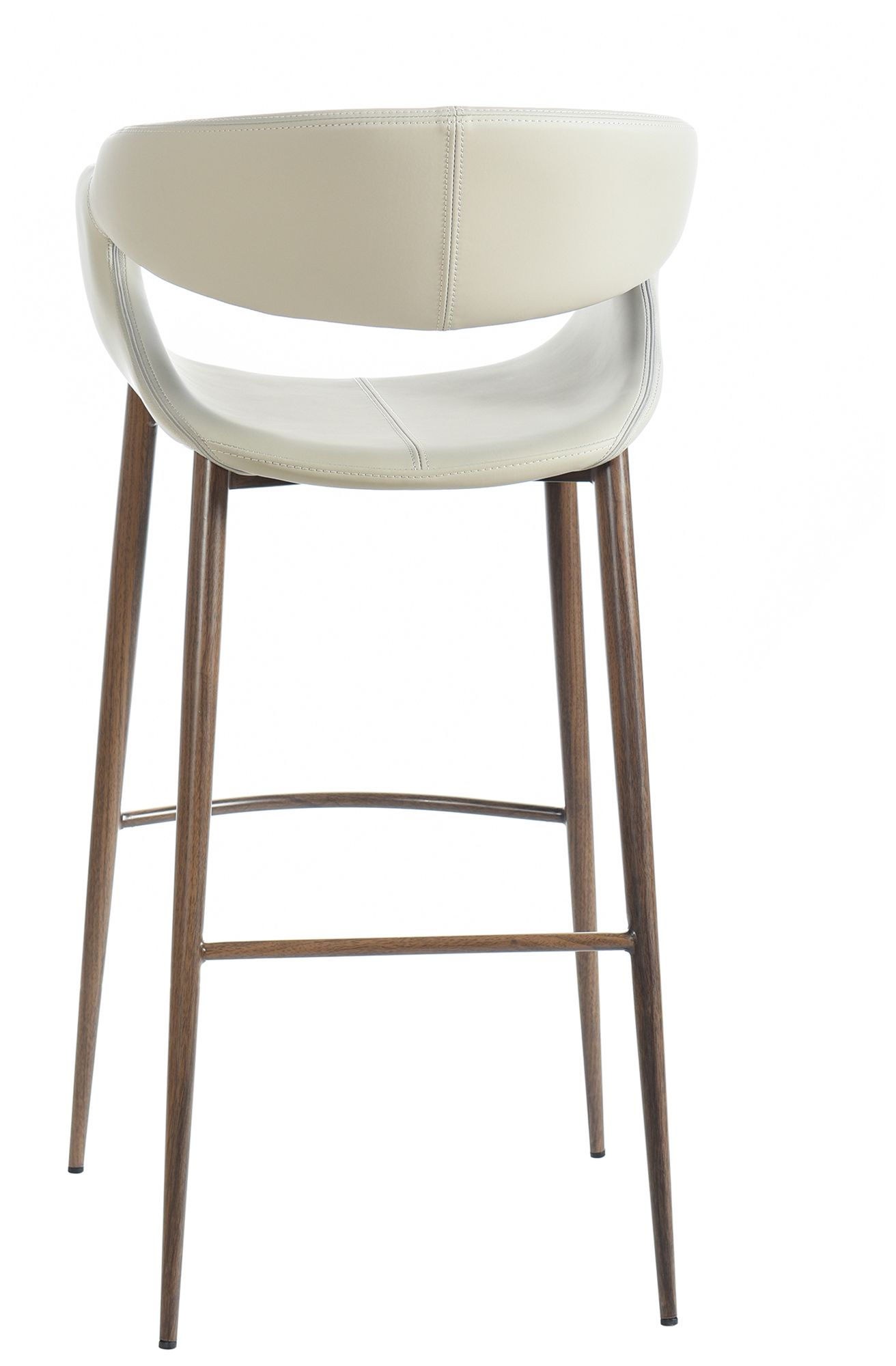 Image 4 Luna 24 x 40.5 Light Gray, Walnut Bar Stool - Set of 2 more views