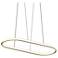 Luna 33.5" Wide Brass 3000K Racetrack Pendant
