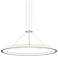 Luna 36" Round LED Pendant w/ 20' Cord (3500K) - Satin Aluminum