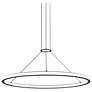 Luna 36" Round LED Pendant w/ 20' Cord (3500K) - Satin Black