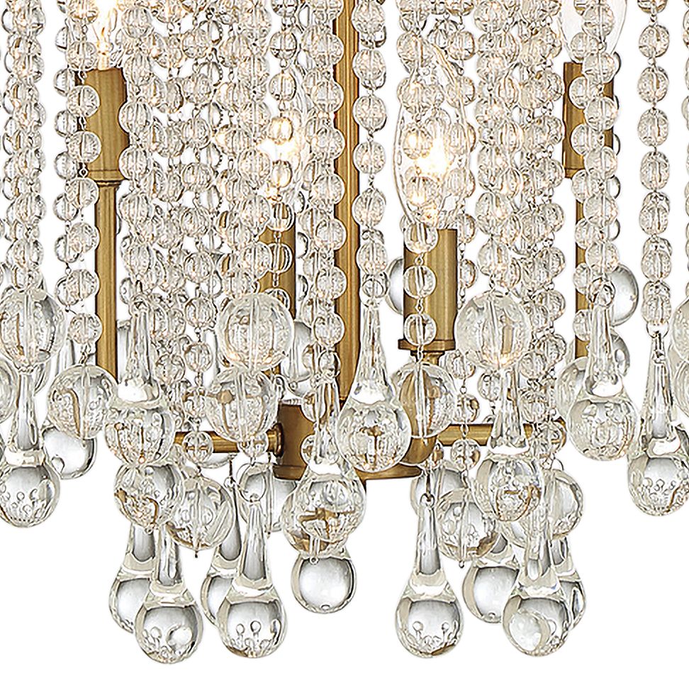 Image 3 Luna 4-Light Chandelier in Warm Brass more views