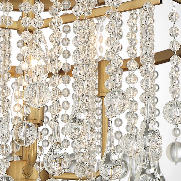 Image 4 Luna 4-Light Chandelier in Warm Brass more views