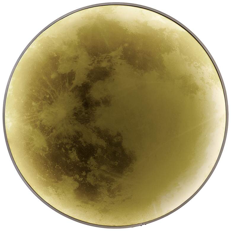 Image 1 Luna 43" Wide Round Amber Moon Mirror with Light