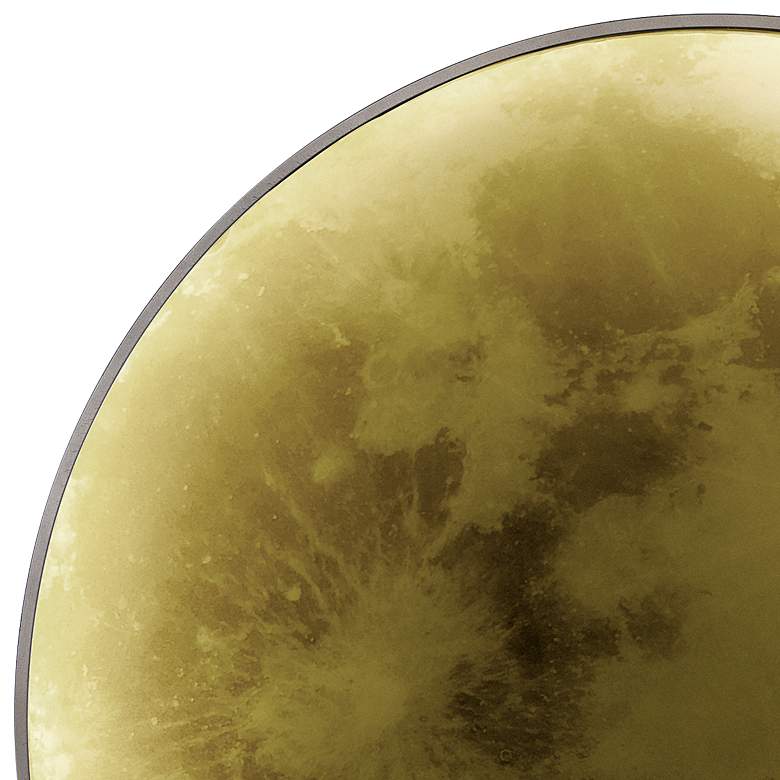 Image 2 Luna 43" Wide Round Amber Moon Mirror with Light more views