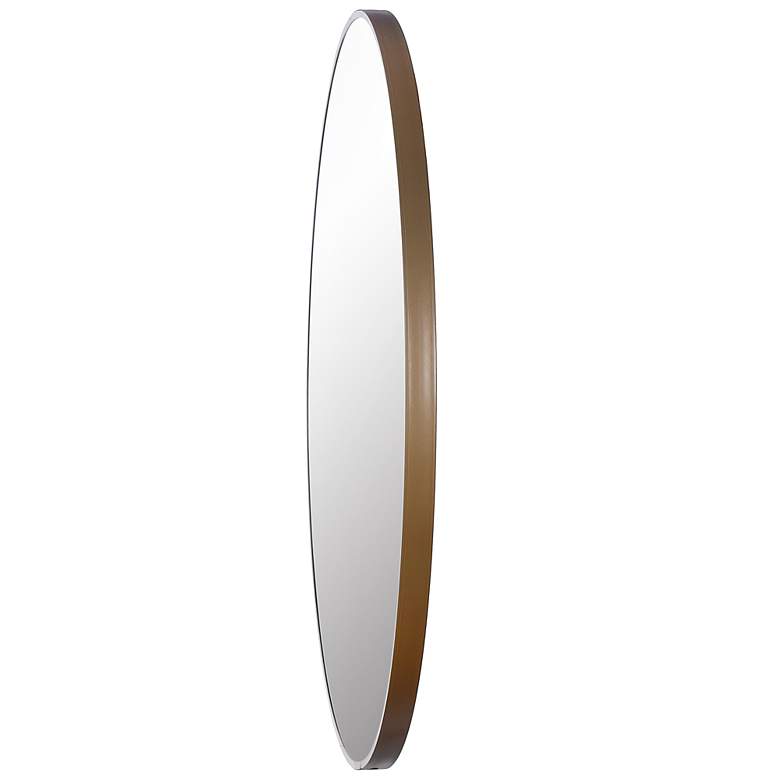 Image 4 Luna 43" Wide Round Amber Moon Mirror with Light more views