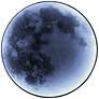 Luna 43" Wide Round Blue Moon Mirror with Light