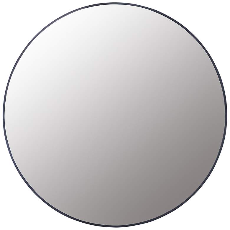 Image 2 Luna 43" Wide Round Blue Moon Mirror with Light more views