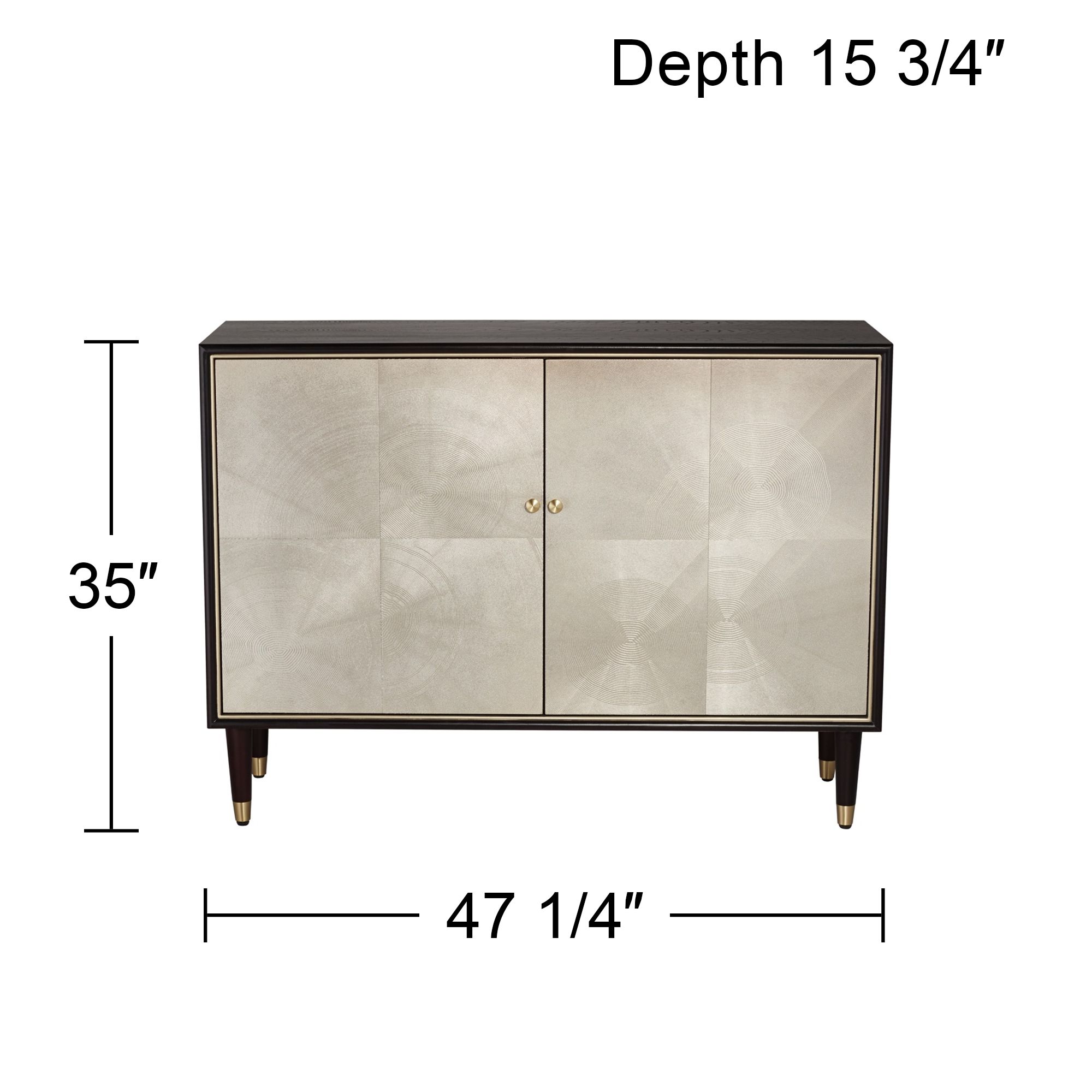 Luna 47 1/4" Wide Espresso Wood Veneer Modern Cabinet in scene