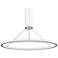 Luna 48" Round LED Pendant w/ 20' Cord (2700K) - Satin Black