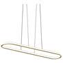 Luna 49.5" Wide Brass 3000K Racetrack Pendant