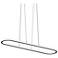 Luna 49.5" Wide Satin Black 3000K Racetrack Pendant