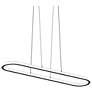 Luna 49.5" Wide Satin Black 3500K Racetrack Pendant