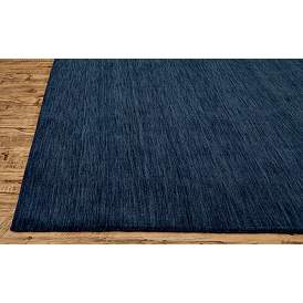 Image5 of Luna 5798049 2'6"x8' Navy Blue Marled Wool Runner Area Rug more views