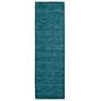 Thumbnail2 of Luna 5798049 2'6"x8' Teal Marled Wool Runner Area Rug