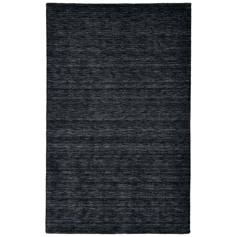 Image 2 Luna 5798049 5&#39;x8&#39; Black Marled Wool Rectangular Area Rug