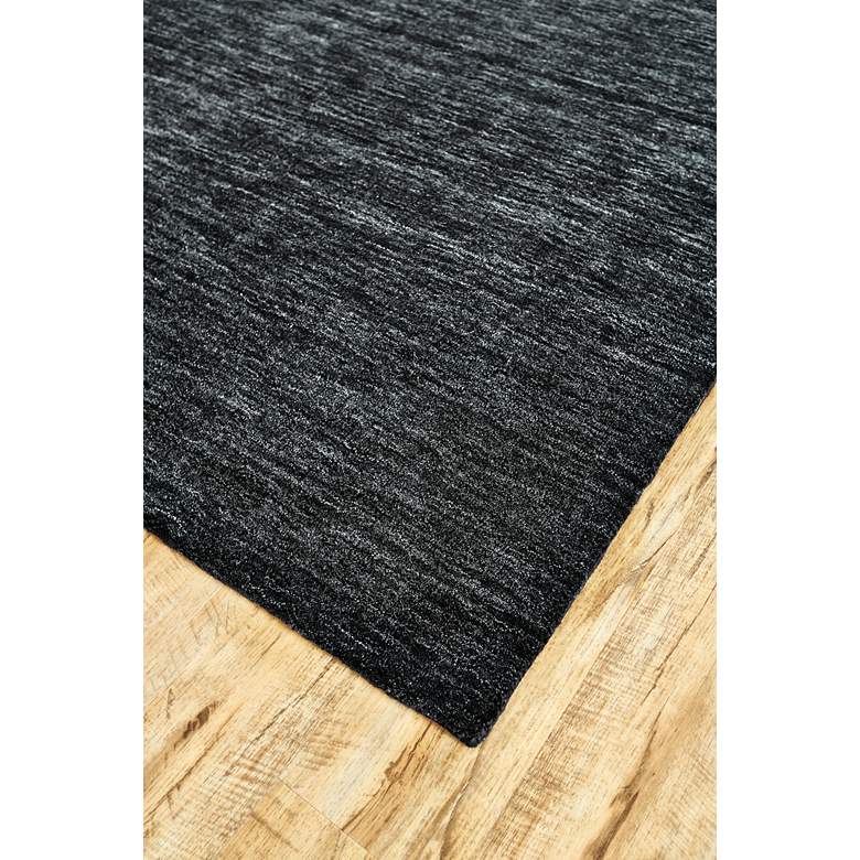 Image 3 Luna 5798049 5'x8' Black Marled Wool Rectangular Area Rug more views