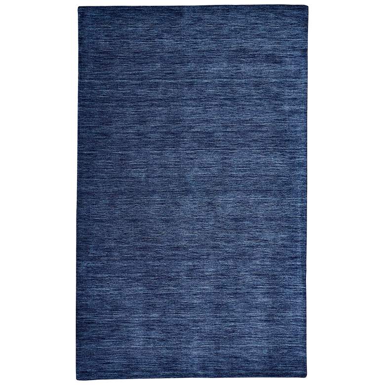 Image 2 Luna 5798049 5&#39;x8&#39; Midnight Navy Wool Rectangular Area Rug