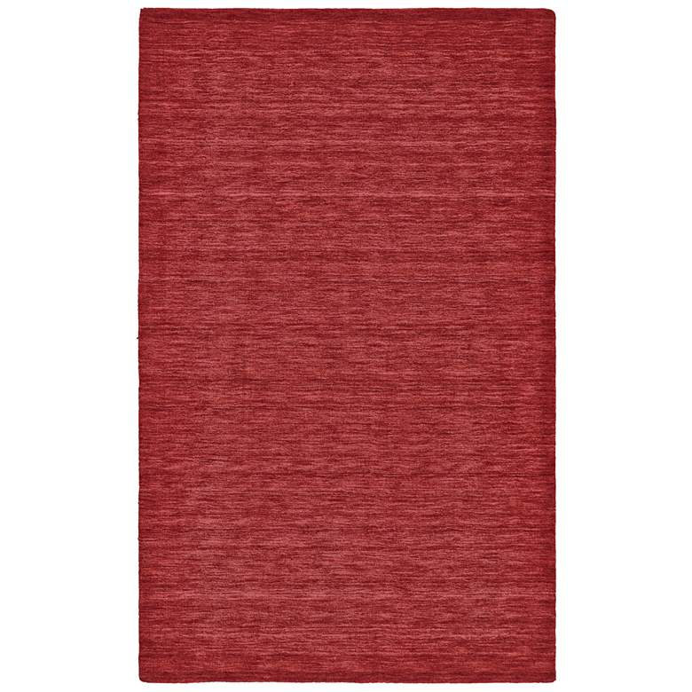 Image 2 Luna 5798049 5'x8' Red Marled Wool Rectangular Area Rug