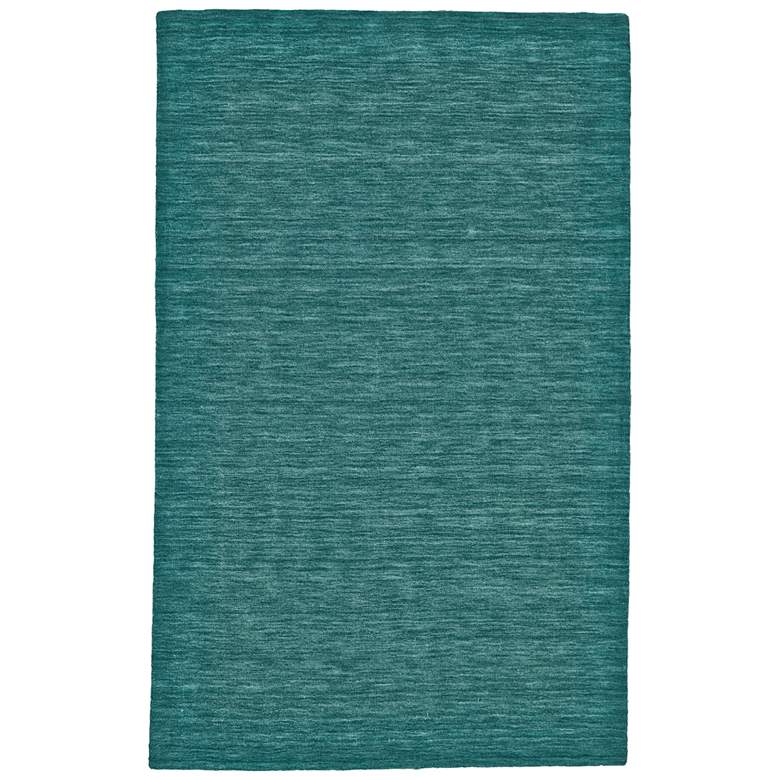 Image 2 Luna 5798049 5'x8' Teal Blue Wool Rectangular Area Rug