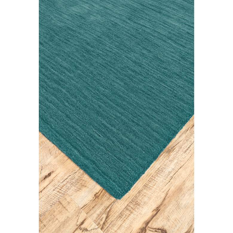 Image 3 Luna 5798049 5'x8' Teal Blue Wool Rectangular Area Rug more views