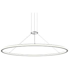 Image1 of Luna 60" Round LED Pendant w/ 20' Cord - Satin Aluminum