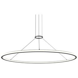 Luna 60" Round LED Pendant w/ 20' Cord - Satin Black