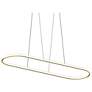 Luna 61.5" Wide Brass 3000K Racetrack Pendant