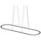 Luna 61.5" Wide Satin Black 3000K Racetrack Pendant